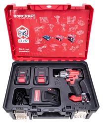 Set Worcraft XCUBE006 ShareSYS Toolbox, uahovk 850 Nm, 2x 4.0 Ah akumultor, 1x nabjak