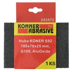 Huba KONNER S92 100x70x25 mm, G220, AluOxide, brsna pongia