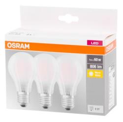 iarovka OSRAM BASIC LED FIL Star (ean9290) CLASS A E27 060, 7W/827 2700K non-dim MULTIPA