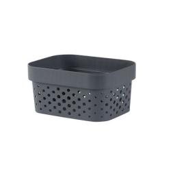 Kok Curver INFINITY DOTS, 1,4 lit., tmav siv, 12.5x16.7x8.3 cm