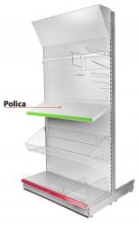 Polica Racks H09 1250x470x0.8 mm, s driakmi *L*, max. 100 kg