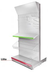 Lita Racks H29 na cenovky, 950 mm, erven *M*