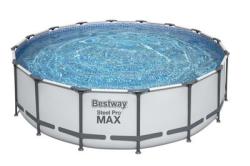 Bazn Bestway Steel Pro MAX, 5612Z, kartuov filtrcia, rebrk, plachta, 488x122 cm