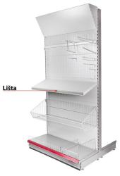 Lita Racks H29 na cenovky, 1250 mm, transparentn *L*