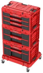 Box QBRICK System ONE Workshop Red - Cart, 3x Toolbox, 4 dielna sada boxov na nradie