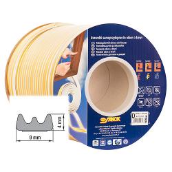 Tesnenie Stomil SD-40CX/4-0, profil E, 9x4 mm, L-150 m, na okn a dvere, biele